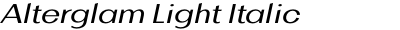 Alterglam Light Italic
